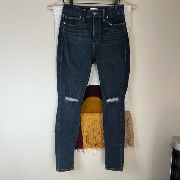 GOOD AMERICAN ALWAYS FOTS GOOD LEGS SKINNY JEANS BLUE SIZE 6-12 - Picture 2 of 8